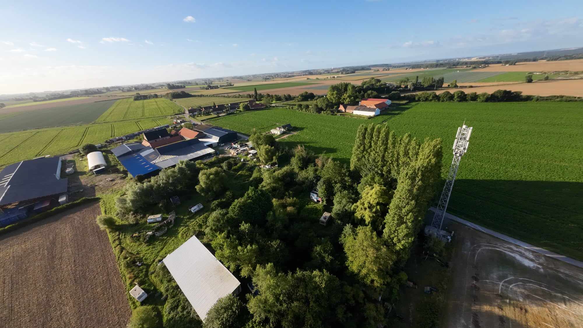 vue aérienne du terrain